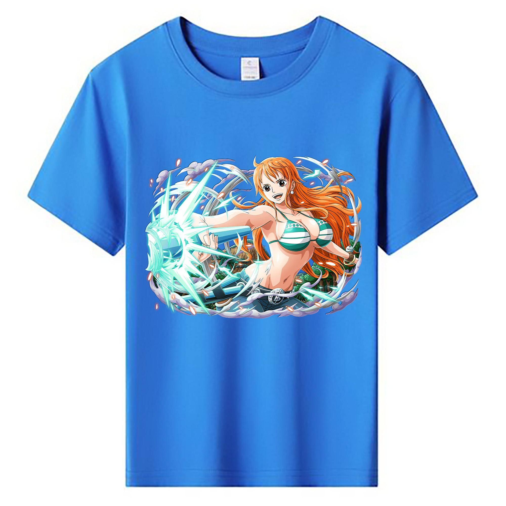 （画像用） ワンピース ナミ ONE PIECE Nami 綿100％キッズTシャツ（フロントプリント）